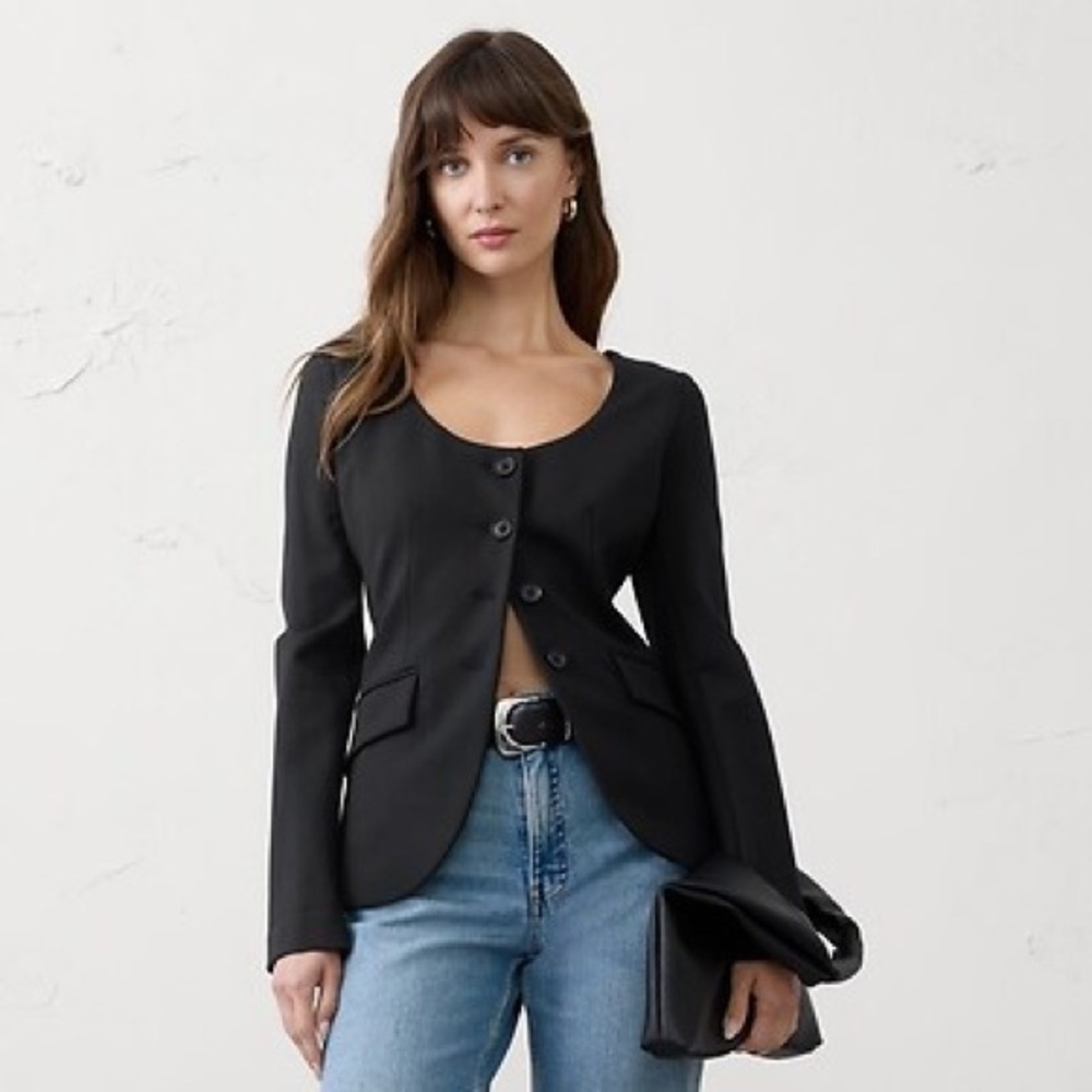 NWT! Banana Republic Black Ponte Top Blazer - Multiple 🐳